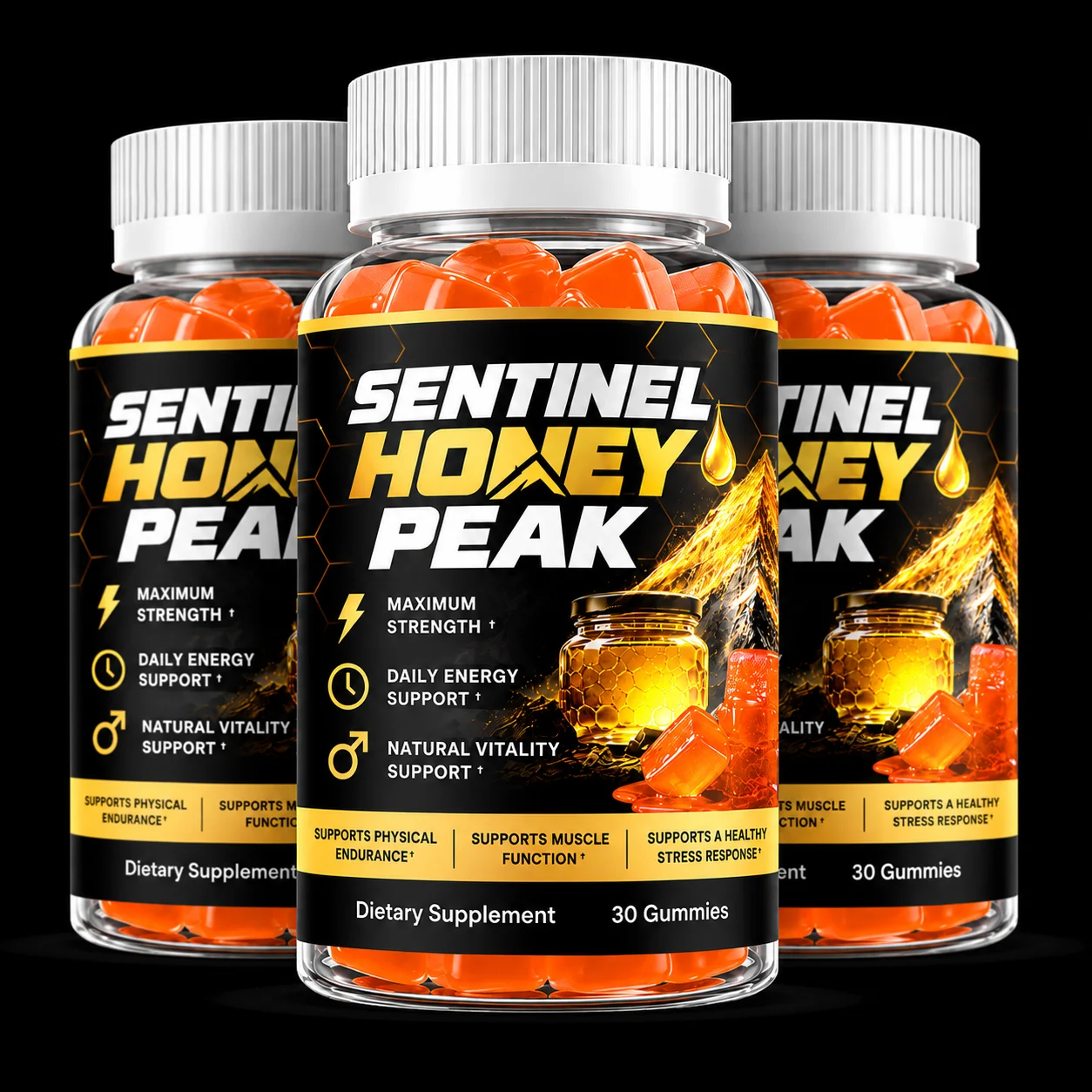 Sentinel Honey Peak Gummies product packaging